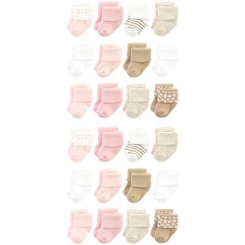 Hudson Baby Unisex Cotton Rich Baby Terry Socks 24-Pack