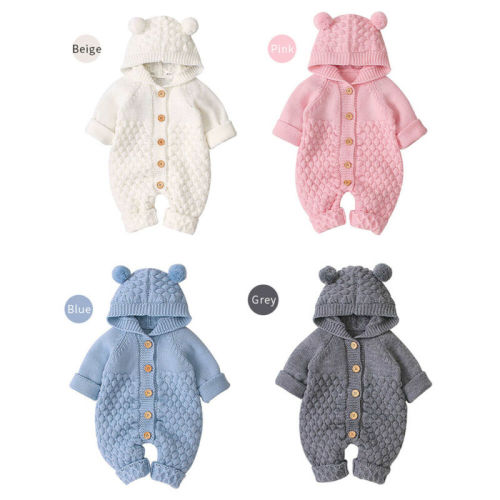 BEAR Knitted Romper - Hazel & Bo