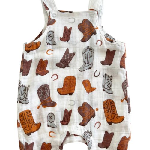 Muslin Overall, Cowboy Boots – SpearmintLOVE