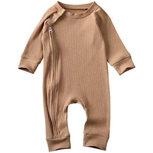 CIYCUIT Newborn Baby Boy Girl Romper Clothes Infant Solid Ribbed Onesie Bodysuit Jumpsuit Outfits