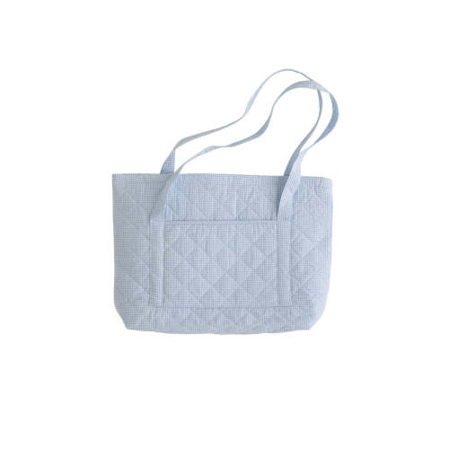 Quilted Tote - Light Blue