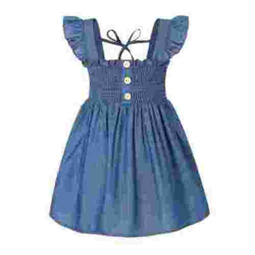 Younger Tree Baby Girl Dress Kid Summer Sleeveless Denim Beach Casual A-line Sundress for 18-24 Months