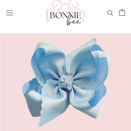 Alice Scallop Edge Grosgrain Bow