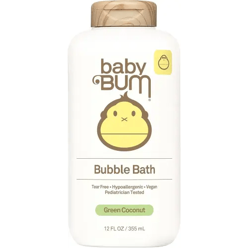 Baby Bum Bubble Bath | Tear Free Foaming Bubble Bath for Sensitive Skin with White Ginger| Natural Fragrance | Gluten Free and Vegan | 12 FL OZ