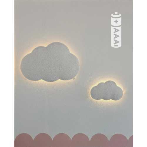Handmade Cloud Lamp Set of 2 with LED | Battery Night Light | Nursery Decor | Maternity Gift | Baby Shower Gift
