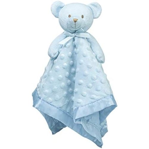 Pro Goleem Teddy Bear Lovey Baby Security Blanket for Boys and Girls Unisex Soft Lovie Baby Gifts for Newborn Toddler Snuggle Toy Stuffed Animal Blue 16 Inch