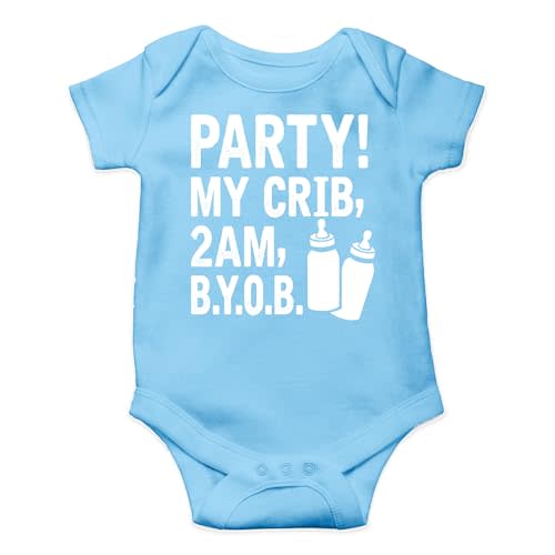 AW Fashions Party! My Crib, 2 AM, B.Y.O.B. Baby Bodysuit Cute Newborn Baby Girl or Boy Clothes Romper