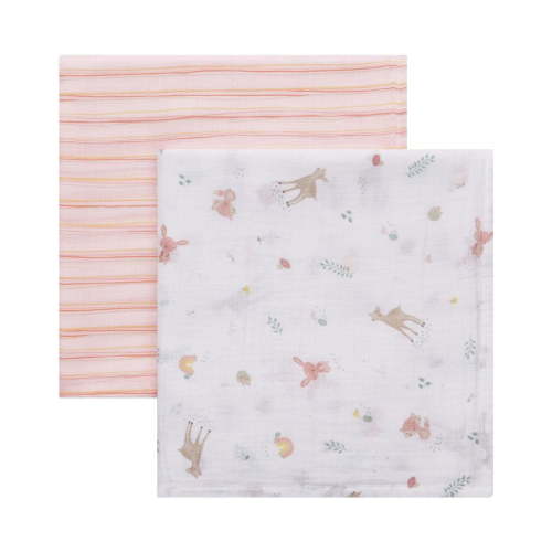 George Baby Muslin Swaddling Blankets, 2-Pack, organic cotton