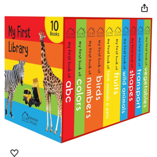 My First Library: Boxset of 10 Board Books for Kids