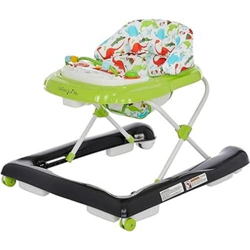 Dream On Me 2-in-1 Ava Baby Walker, Easy Convertible Baby Walker, Walk Behind, Height Adjustable Seat, Added Back Support, Detachable Slate, Green