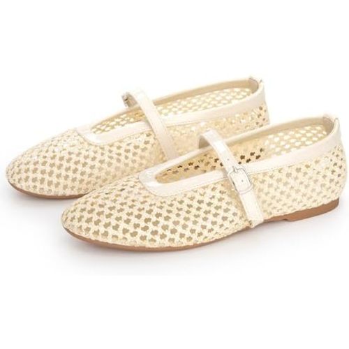 ATHMILE Mesh Ballet Flats for Women Buckle Strap Flat Heel Ballerina Shoes Summer Dress Sandals