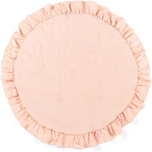Lush Decor 36" Baby Round Ruffle Play Mat Single Diameter, Blush