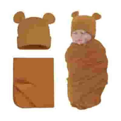 TENSUNNYD Baby Swaddle Bag Infant Unisex Solid Wrap Sleeping Sack Swaddle Hat Baby Care