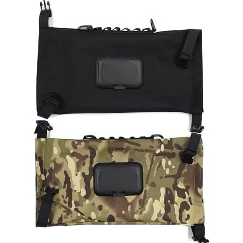 Travel Wipe Dispenser, Portable Baby Wipe Case, 2 in 1 Reusable Paper&Wipe Container, Outdoor Camping Hanging Wet Wipe Pouch (Bla+Cam,2PCS)