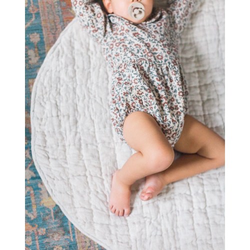 Stone Washed Linen Quilted Play Mat