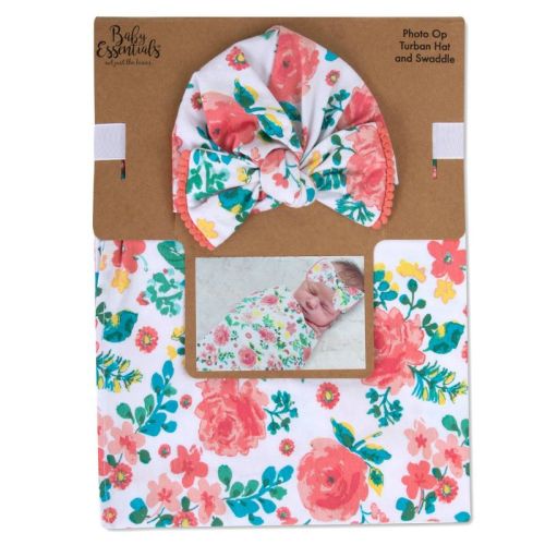 Baby Essentials Rose Floral Swaddle Blanket, Color: Multi Floral