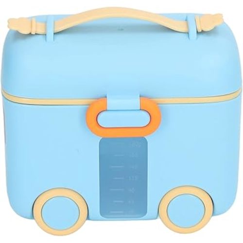 Baby Milk Powder Container Safe Sealing Portable Storage Dispenser with Handle for Travel (Blue)