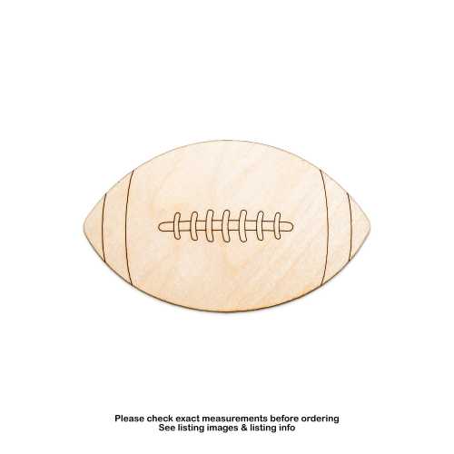 Football Wood Cutout-Sports Wood Decor-Sports Theme Decor-Various Sizes-DIY Sports Crafts-Football Wood Shape-Sports Balls-Games and Sports