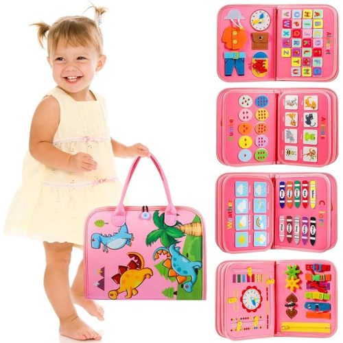 Toddler Busy Board - Educational Learning Sensory Busy Book