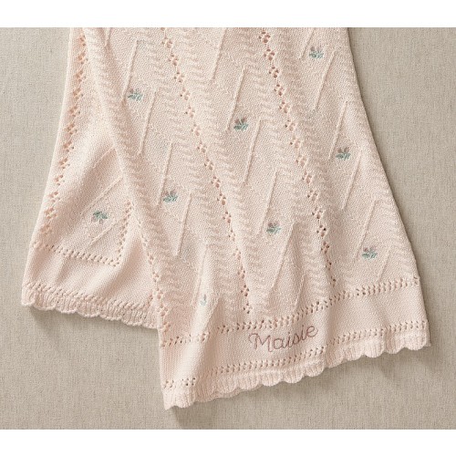 Bria Hammel Rose Pointelle Baby Blanket