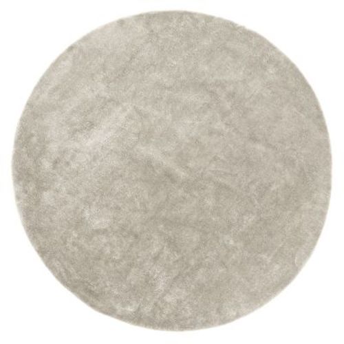 Nuloom Loni Solid 4 Round Machine Washable Accent Shag Indoor Area Rug For Living Room Bedroom Dining Room Nursery Entryway, Light Grey/ivory
