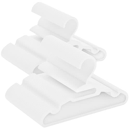100 Pack White U-Shape Baby Hangers,Protect Collar Non-distorting Design,Anti-Slip and Ultra-Thin Children's Hangers for Toddler, Child, Newborn Clothes Hanger Ideal Choice