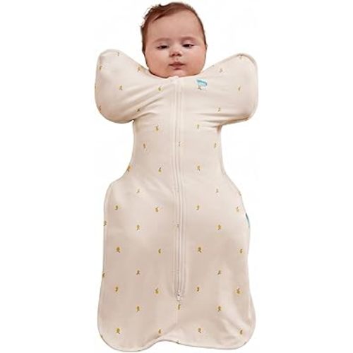 Swaddle UP, Silky-Lux 1.0 TOG, Luxurious 100% Viscose from Bamboo, Allow Baby to Sleep in Their Preferred Arms Up Position, Snug Fit Calms Moro Reflex, Newborn 5-8.5 lbs, Cream Lemons