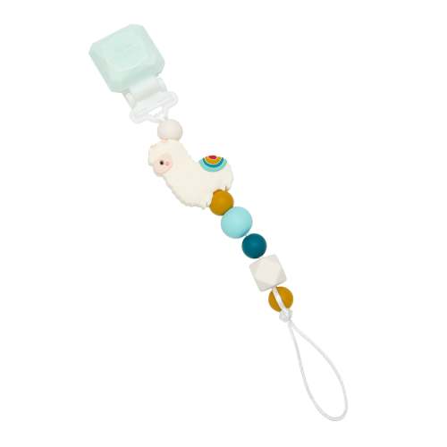 Gem Darling Pacifier Clip - Llama