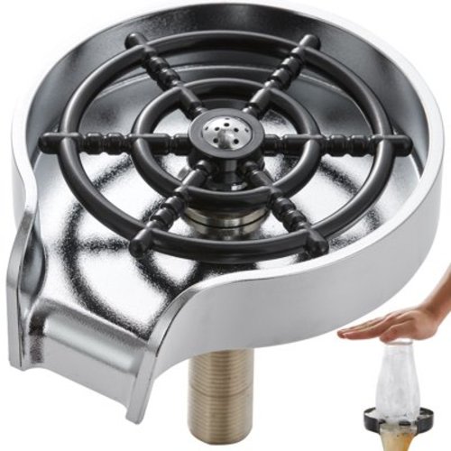 KFFKFF Automatic Faucet Glass Rinser, Bottle Washer 10 Powerful Spraying Jets 360° Rotating Coffee Cup Cleaner Home Bar Restaurants Sink Pitcher Washer
