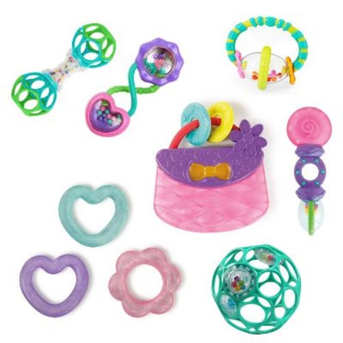 Bright Starts Everything Nice 9pc Gift Set Baby Rattles And Teethers