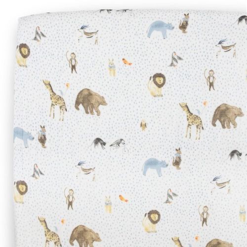 Little Unicorn Cotton Muslin Crib Sheet - Party Animals