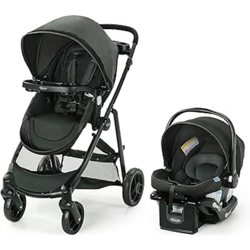 Graco, Modes Element Travel System Includes Baby Stroller with Reversible Seat Extra Storage Child Tray and SnugRide 35 Lite LX Infant Car Seat, Canter