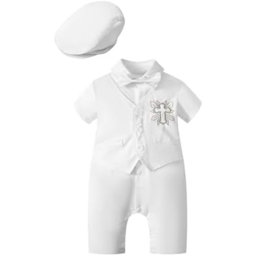 MOMMY'S NEW MAN Newborn Baptism Outfits Gentleman Bowtie Romper White Wedding Outfit Cake Smash Christening Jumpsuit
