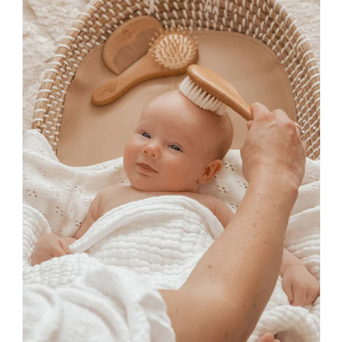3 Little Crowns Wooden Baby Brush Set