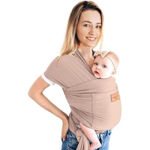 Baby Wrap Carrier - Premium Cotton Sling for Newborns to Toddlers - Hands-Free, Soothing Wrap with Front Pocket for Essentials - One Size Fits All - by Max&So