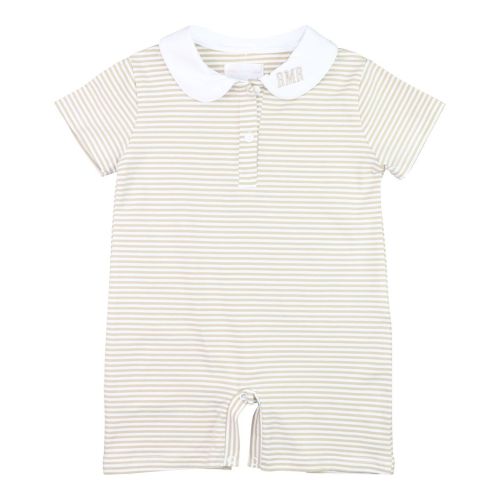 Khaki Striped Knit Short Romper – Cecil & Lou