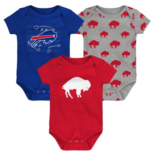 Buffalo Bills Newborn & Infant Team Starter 3-Pack Bodysuit Set