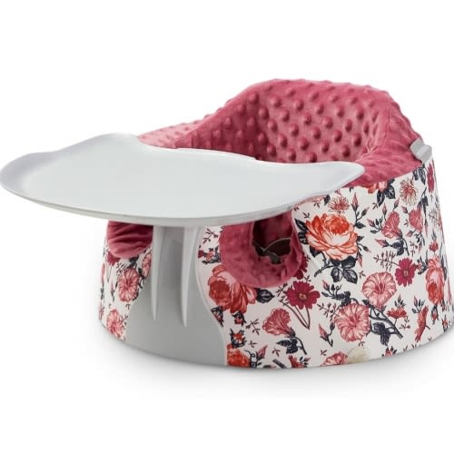 Seat Cover and Tray Sets Accessory Compatible with Bumbo Floor Seat for Baby,Breathable Accessory Compatible with Baby Seat - Easy to Install and Remove - Flower