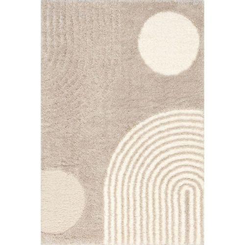 Nuloom Gloria Abstract Shag Indoor Area Rug, 4' x 6', Light Brown