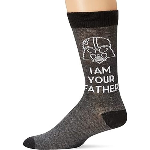 STAR WARS mens Single Crew Casual Sock, Black/Charcoal, 10 13 US