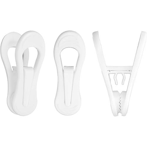 Hanger Clips, 60 Pack Multi-Purpose Clips for Hangers, Hanger Clips for Plastic Hangers, Pants Hangers(White)