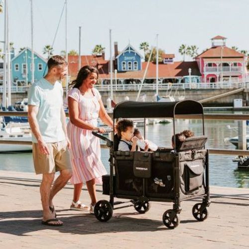 Wonderfold W4 Elite Quad Folding Stroller Wagon - Gray