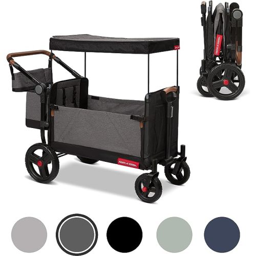 Radio Flyer Atlas Stroll N Wagon, Folding Wagon for 1+ Years - Gray