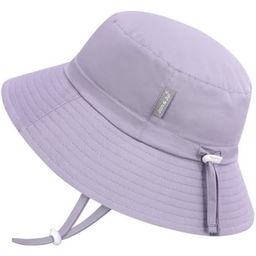 JAN & JUL Girls' Grow-with-Me Cotton Bucket Sun-Hats for Baby and Kids