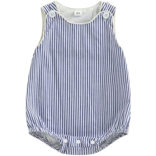 Kuriozud Unisex Newborn Baby Boy Girl Summer Clothes Sleeveless Bubble Romper Jumpsuit Overall Shorts Infant Clothing