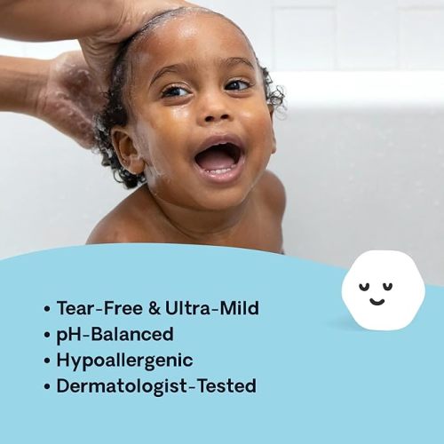 Hello Bello Shampoo & Body Wash - Gentle Hypoallergenic Tear-Free Formula for Babies and Kids - Vegan and Cruelty-Free - Fragrance Free - 10 fl oz - Fragrance-Free - 10 Fl Oz (Pack of 1)