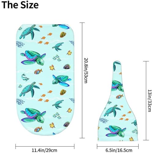 Qwalnely Swaddling Blanket for Baby, Sleeping Sacks, Unisex Baby Stuff with Hat, Turtle - Sea Turtle