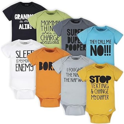 Onesies Brand unisex-baby 8-pack Short Sleeve Mix & Match Bodysuits