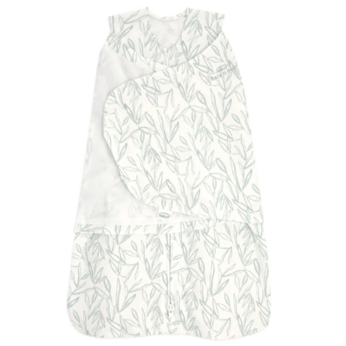 100% Cotton Baby Swaddle Green Leaves | Small | HALO US