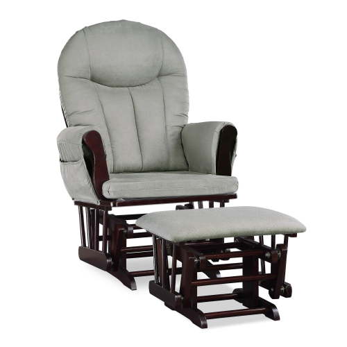 Baby Relax Huntington Glider Rocker, Gray and Espresso